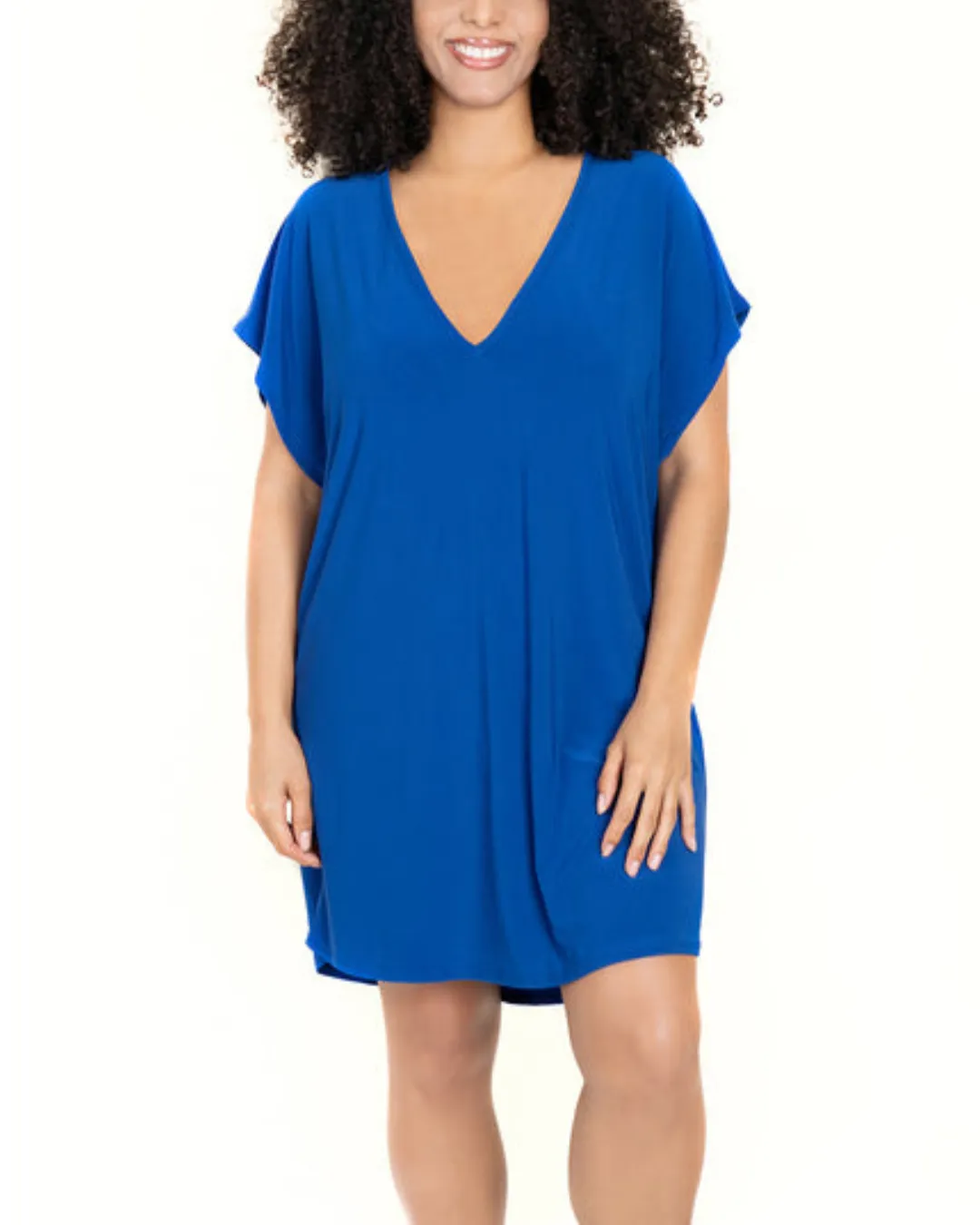 2024 Jordan Taylor Plus Cut Out V Neck Tunic (More colors available) - Cot19030x