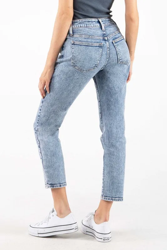 Acid Wash High Rise Carpenter Women Jeans