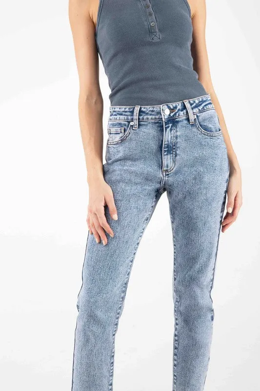 Acid Wash High Rise Carpenter Women Jeans