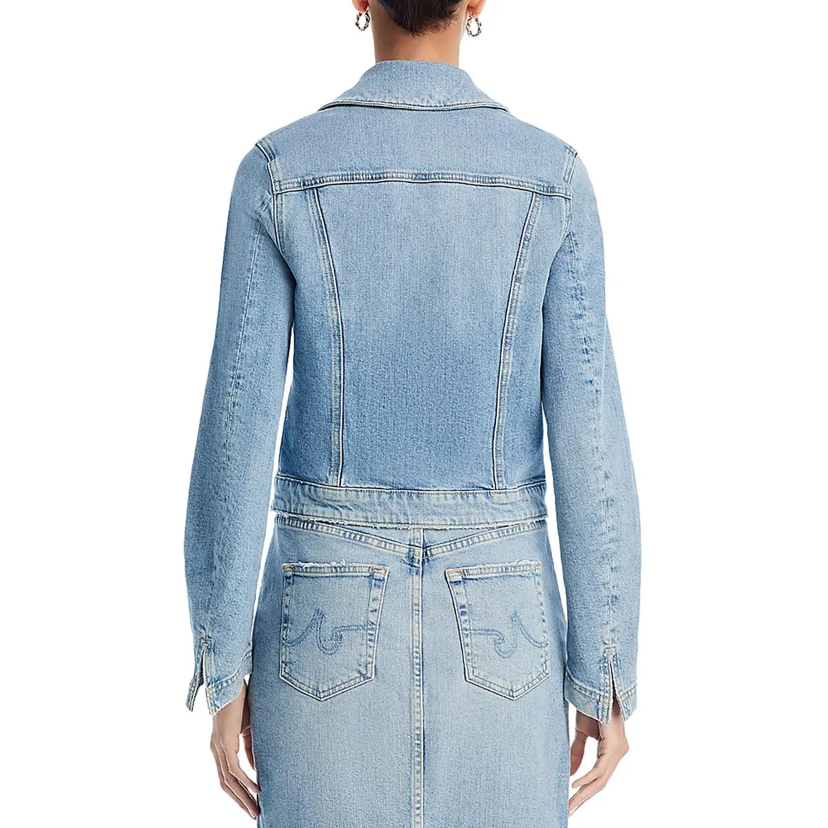 AG Jeans Womens Collared Long Sleeves Denim Jacket