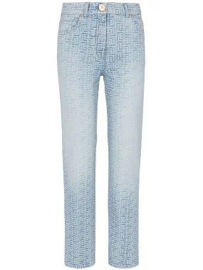 All Over Monogram Denim Straigt Jeans