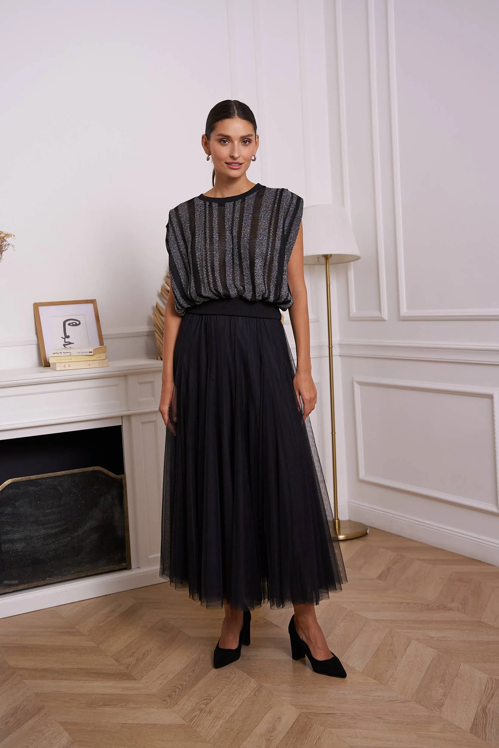 Ambre Slim Fit Tulle Skirt