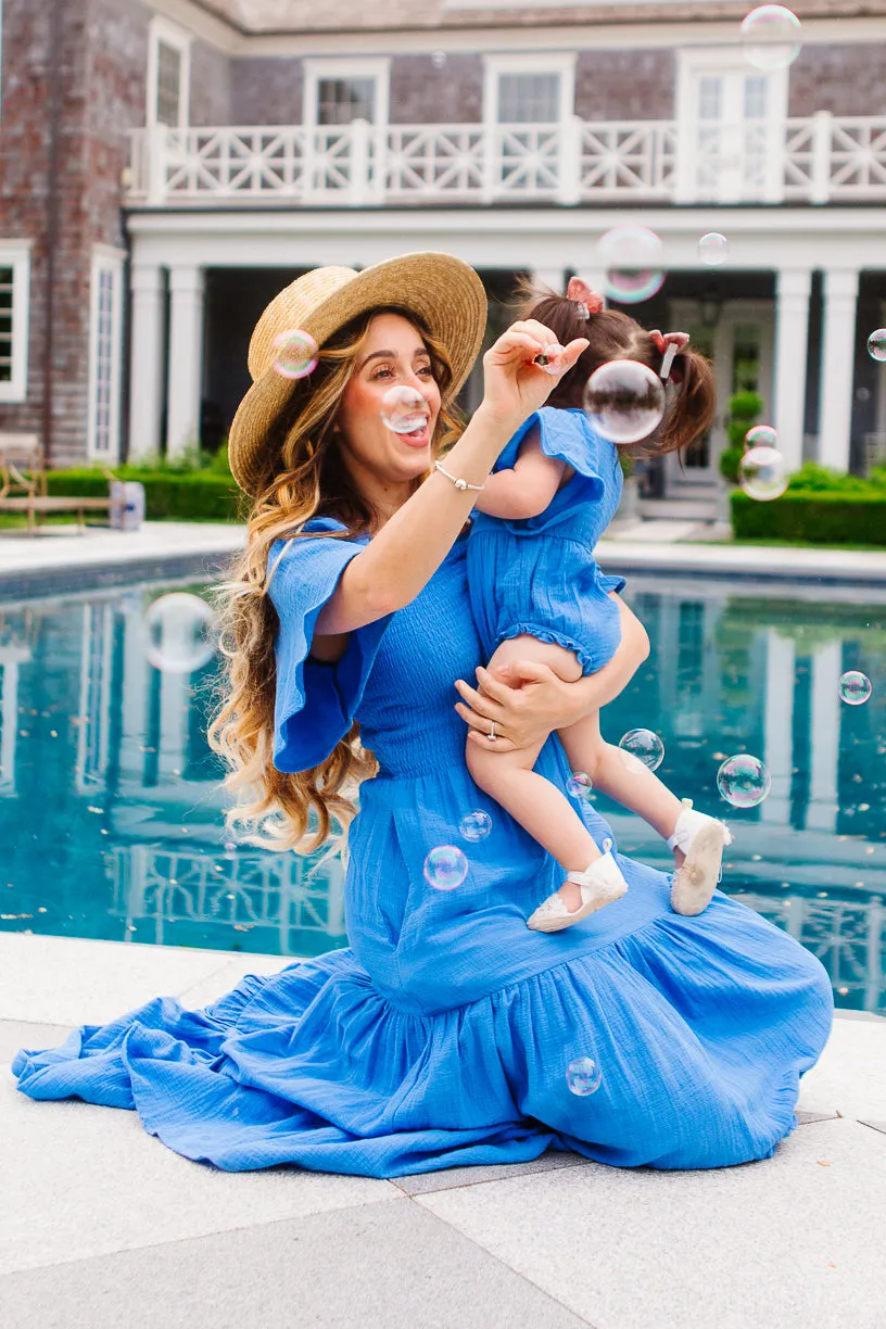 Baby Jovie Romper in Royal Blue - FINAL SALE