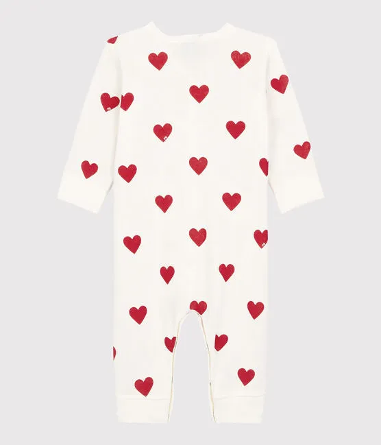 Baby Red Heart Sleeper - Footless