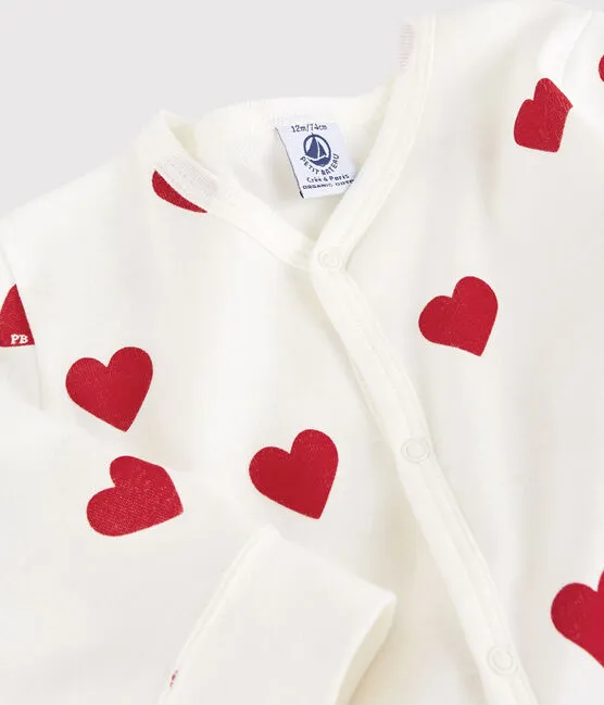 Baby Red Heart Sleeper - Footless