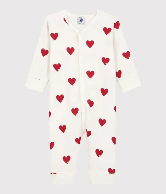 Baby Red Heart Sleeper - Footless