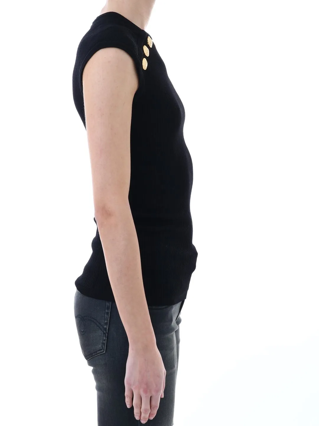 Balmain Embellished Knit Top