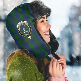 Barclay Tartan Winter Trapper Hat with Family Crest