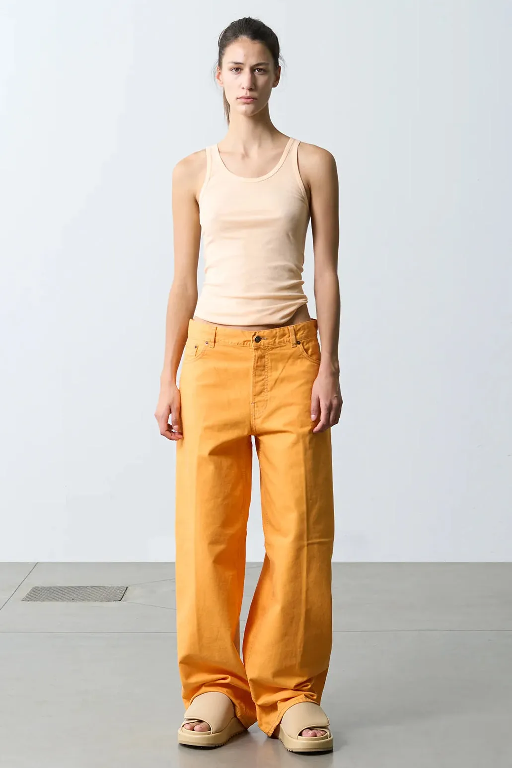 Bethany Twill Jeans in Orange