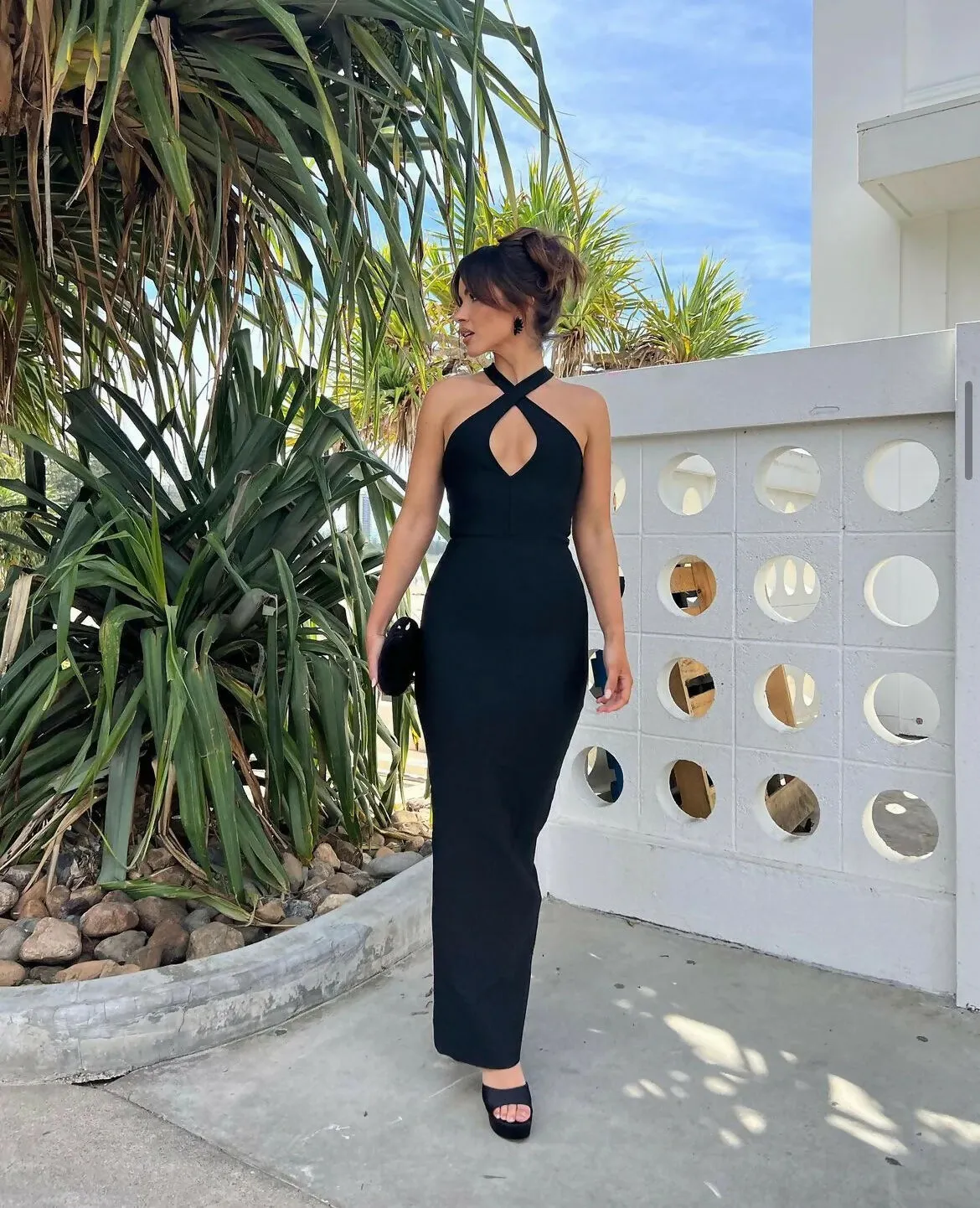 Bianca & Bridgett Brie Gown in Black