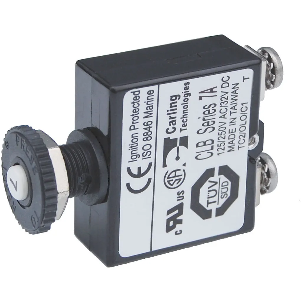 Blue Sea Push Button Circuit Breaker - 7A
