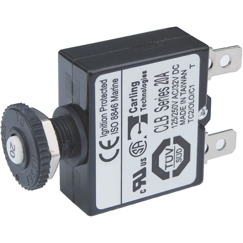 Blue Sea Push Button Reset Only Cir. Br. 20A