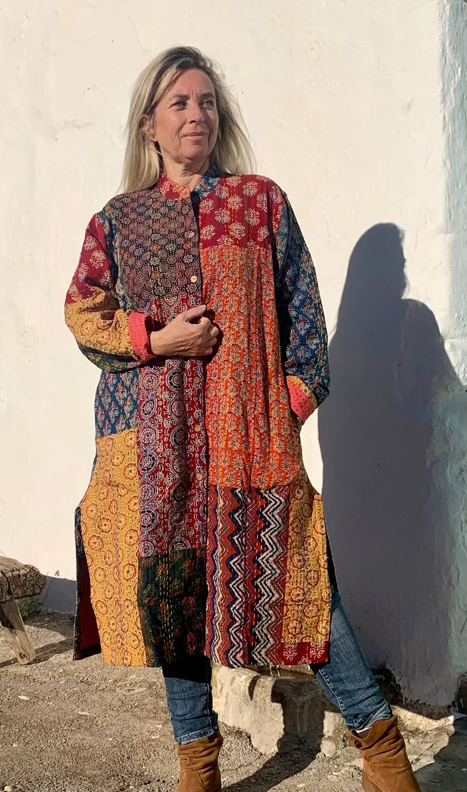 Bohemian Kantha vintage coat no 14