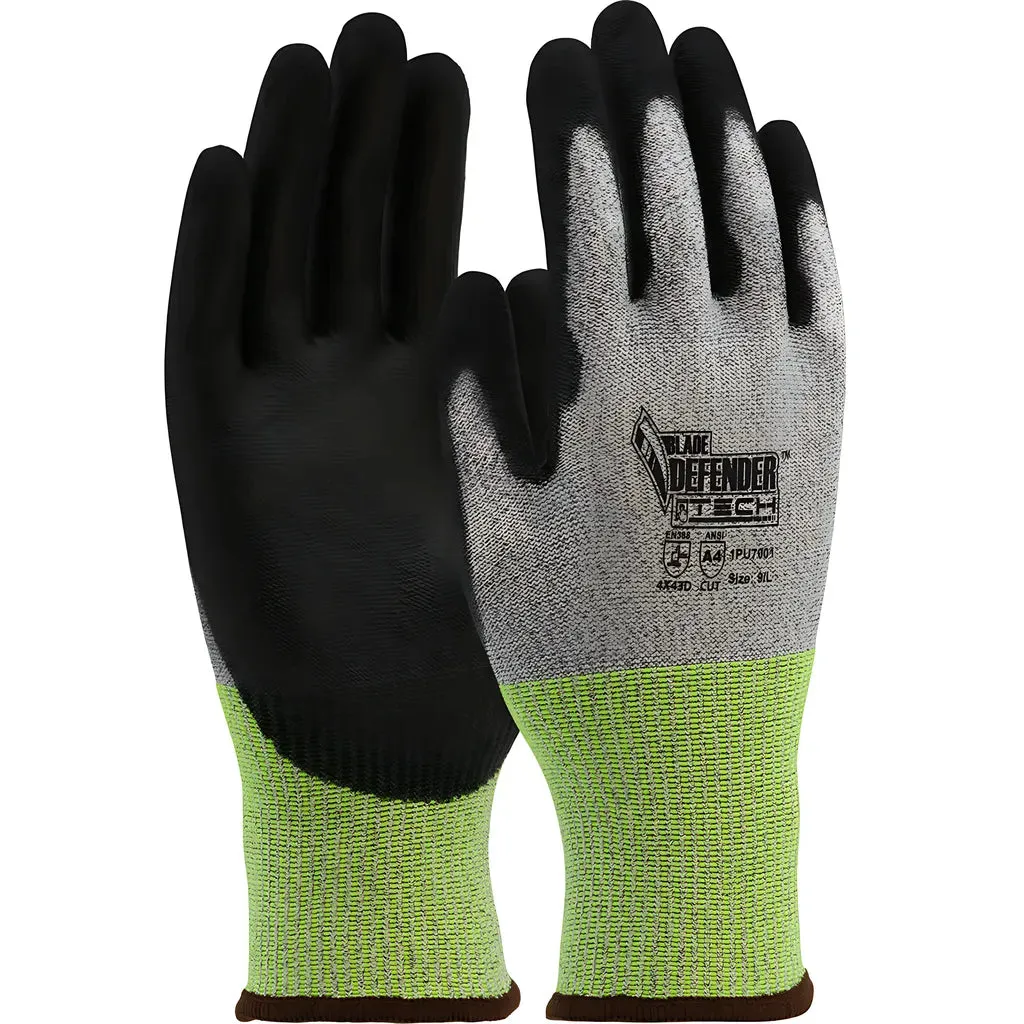 Boss 1PU7001L Seamless Knit Polykor Blended Glove with Polyurethane Coated Flat Grip on Palm & Fingers - Touchscreen Compatible