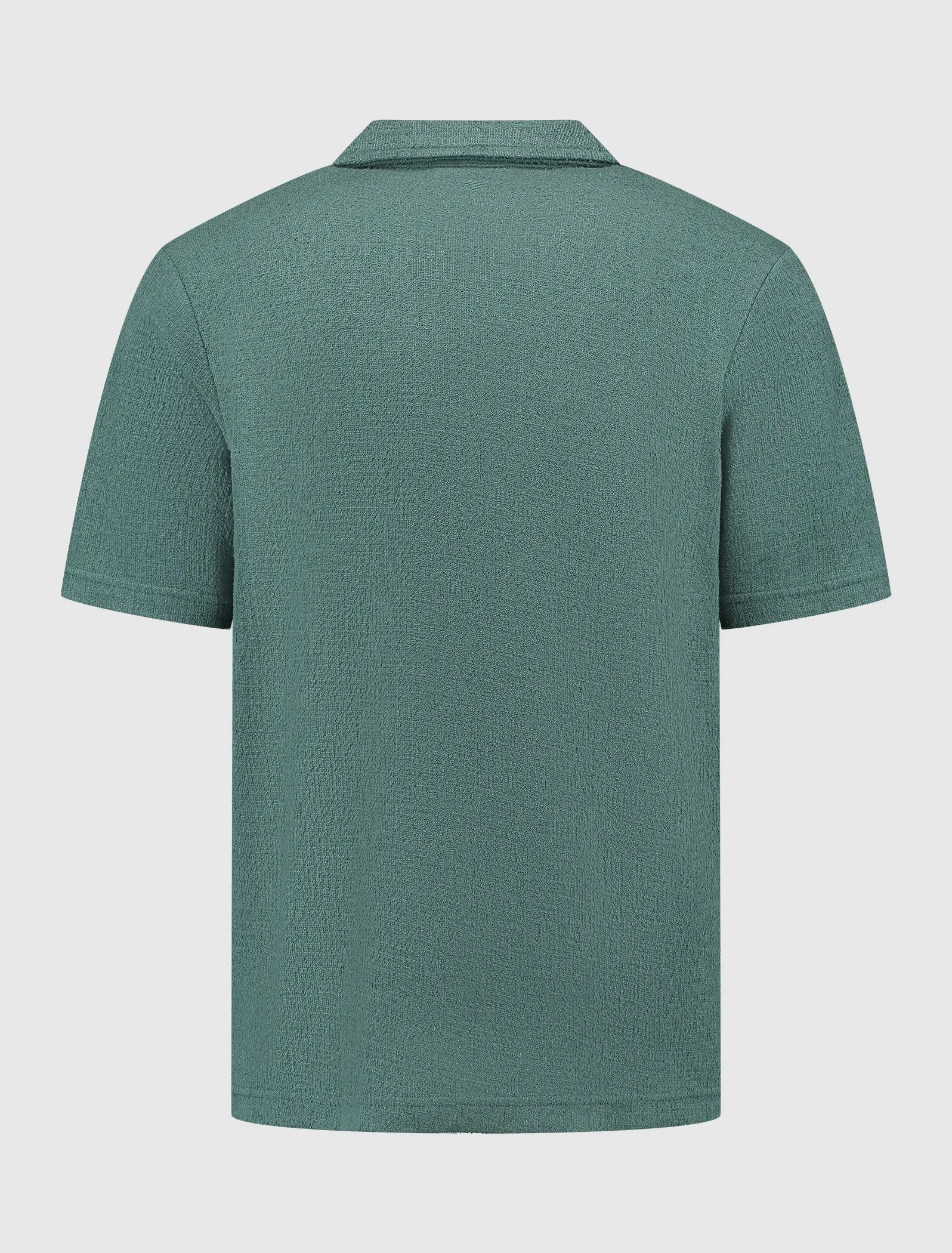 Bouclé Short Sleeve Shirt | Faded Green