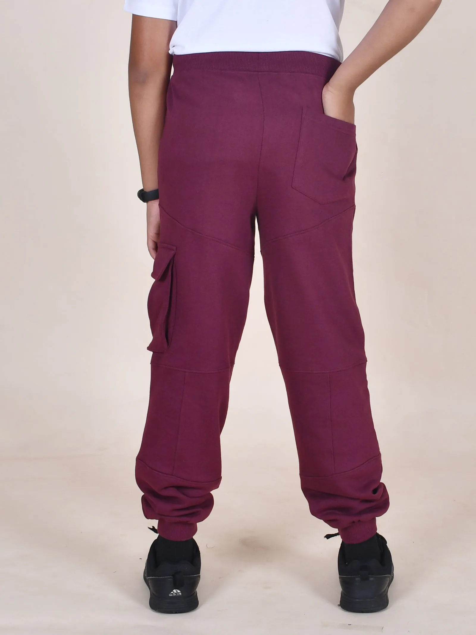 Boys Fleece Cut & Sew Cargo Track Pants