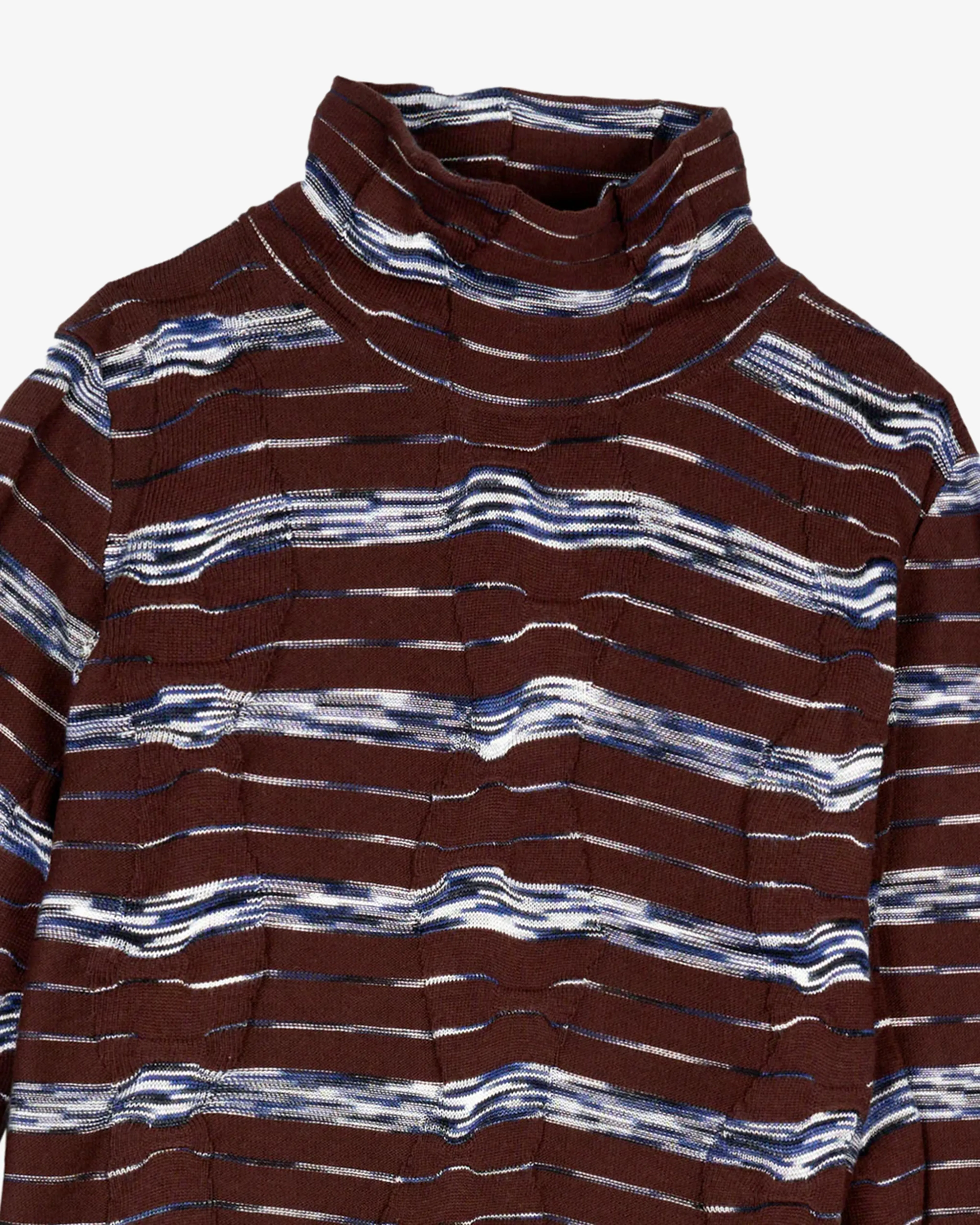 Brain Dead - Women's Space Dye Turtleneck - (Navy/Multi)