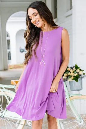 Change of Plans Dark Mauve Purple Shift Dress