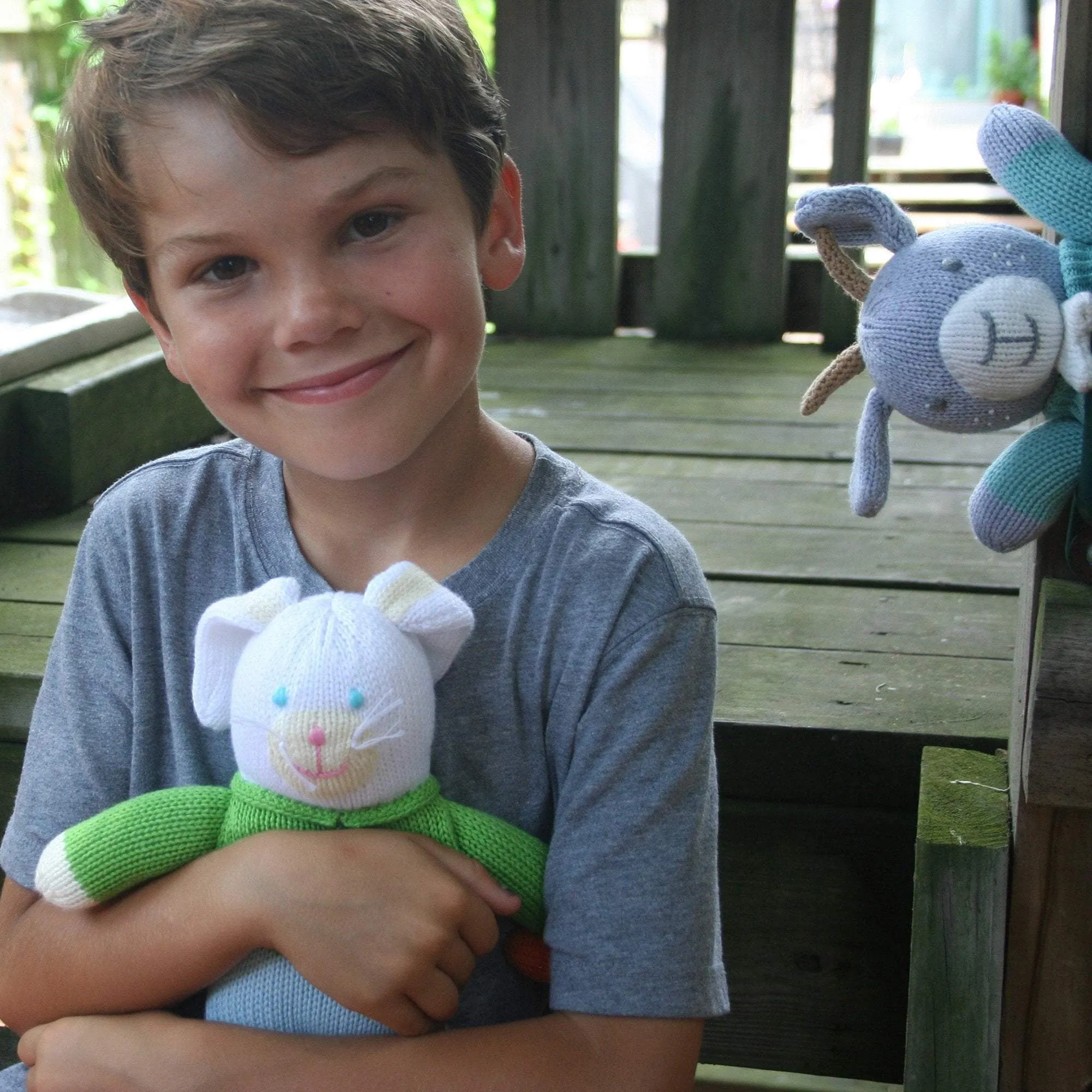 Collin the Bunny Knit Doll