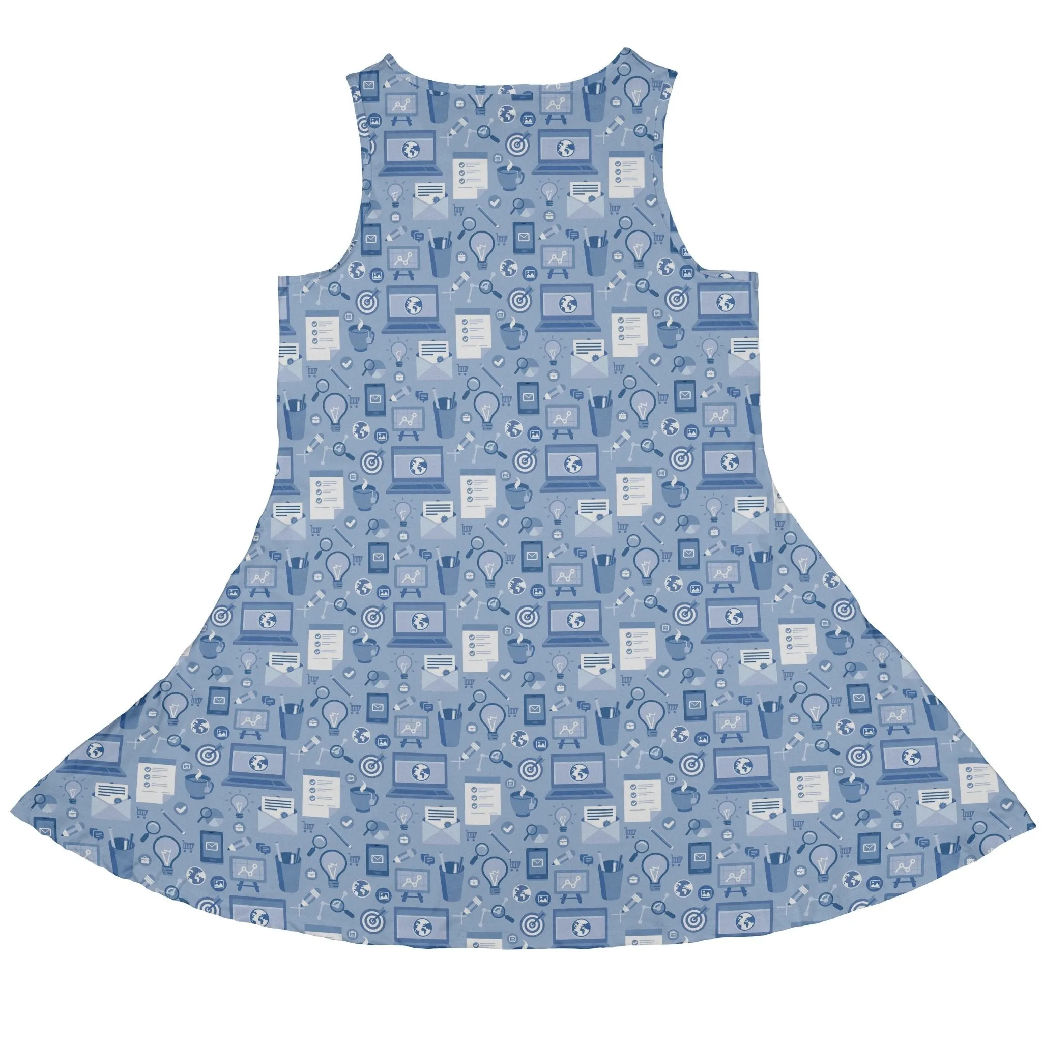 Computer Programmer Life Silver Blue Dress