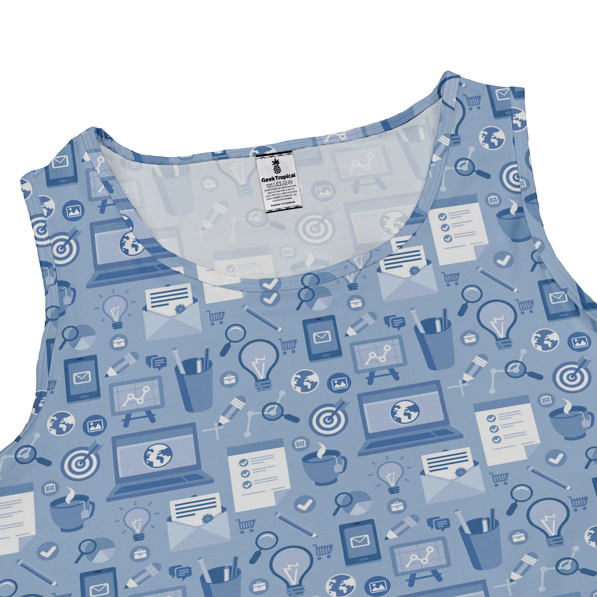 Computer Programmer Life Silver Blue Dress