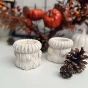 Cosy Knitted Candle
