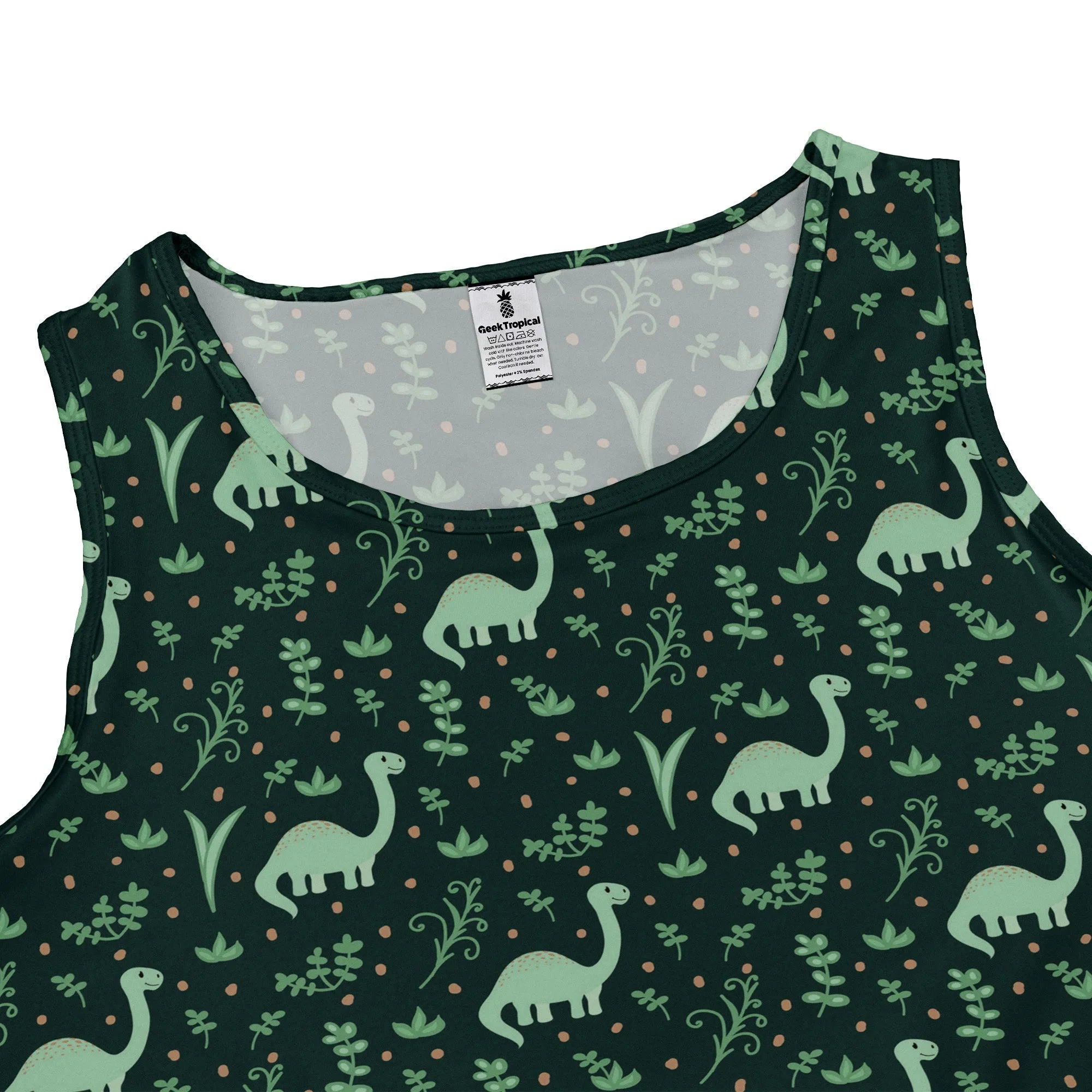 Dino Green Tropics Green Dinosaur Dress