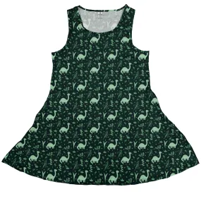 Dino Green Tropics Green Dinosaur Dress
