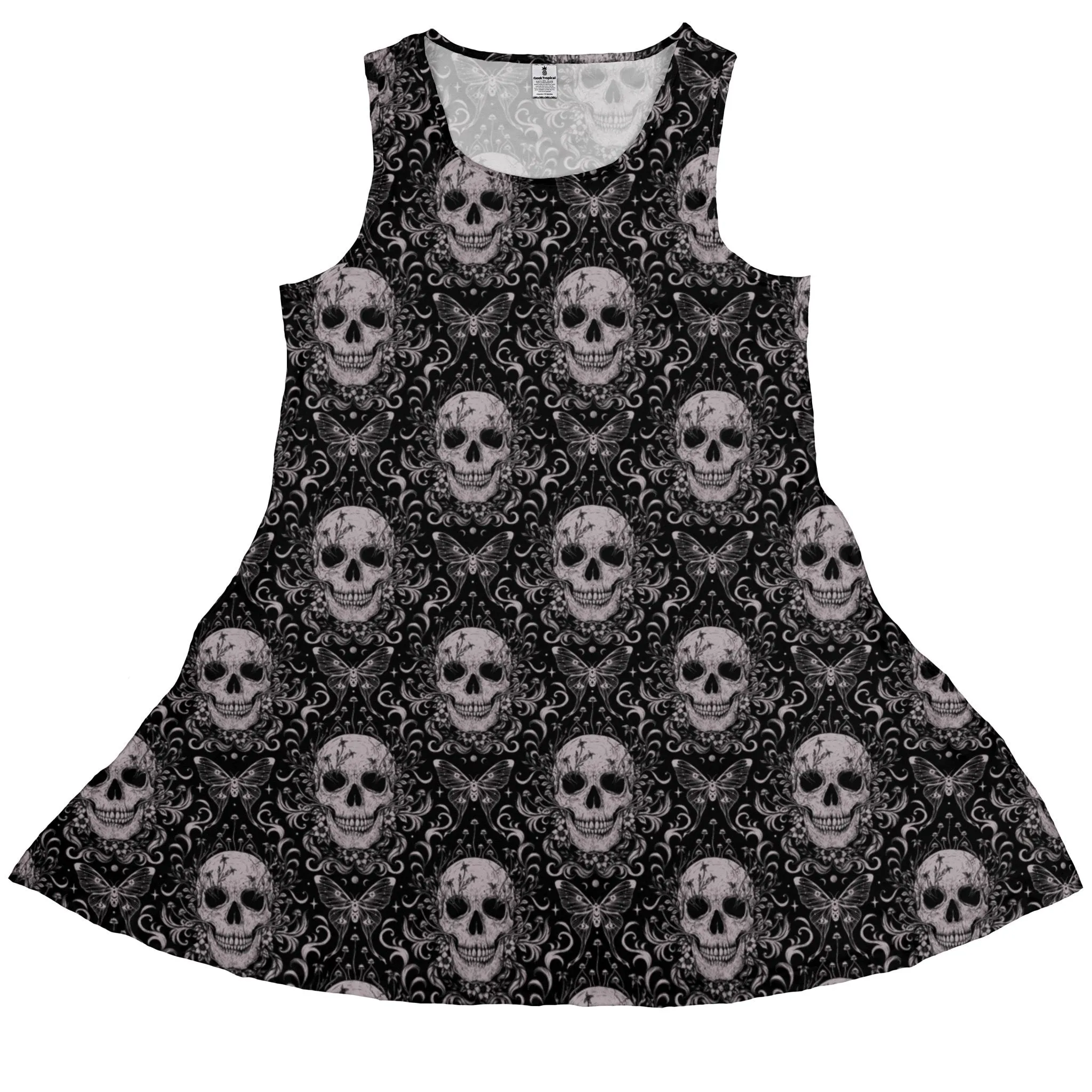 Episodic Skull Black White Dress