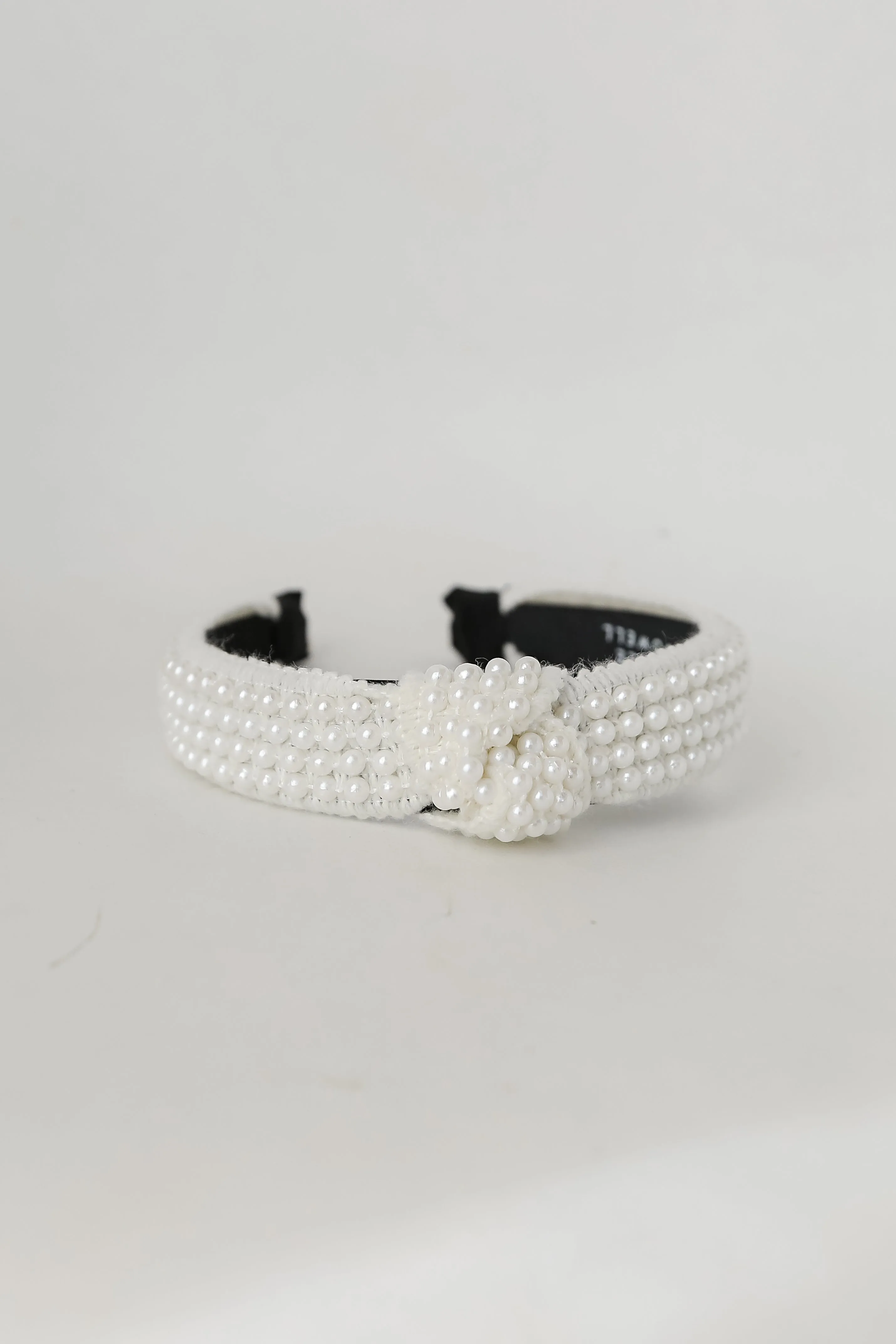 FINAL SALE - Make You Happy Ivory Pearl Knotted Headband