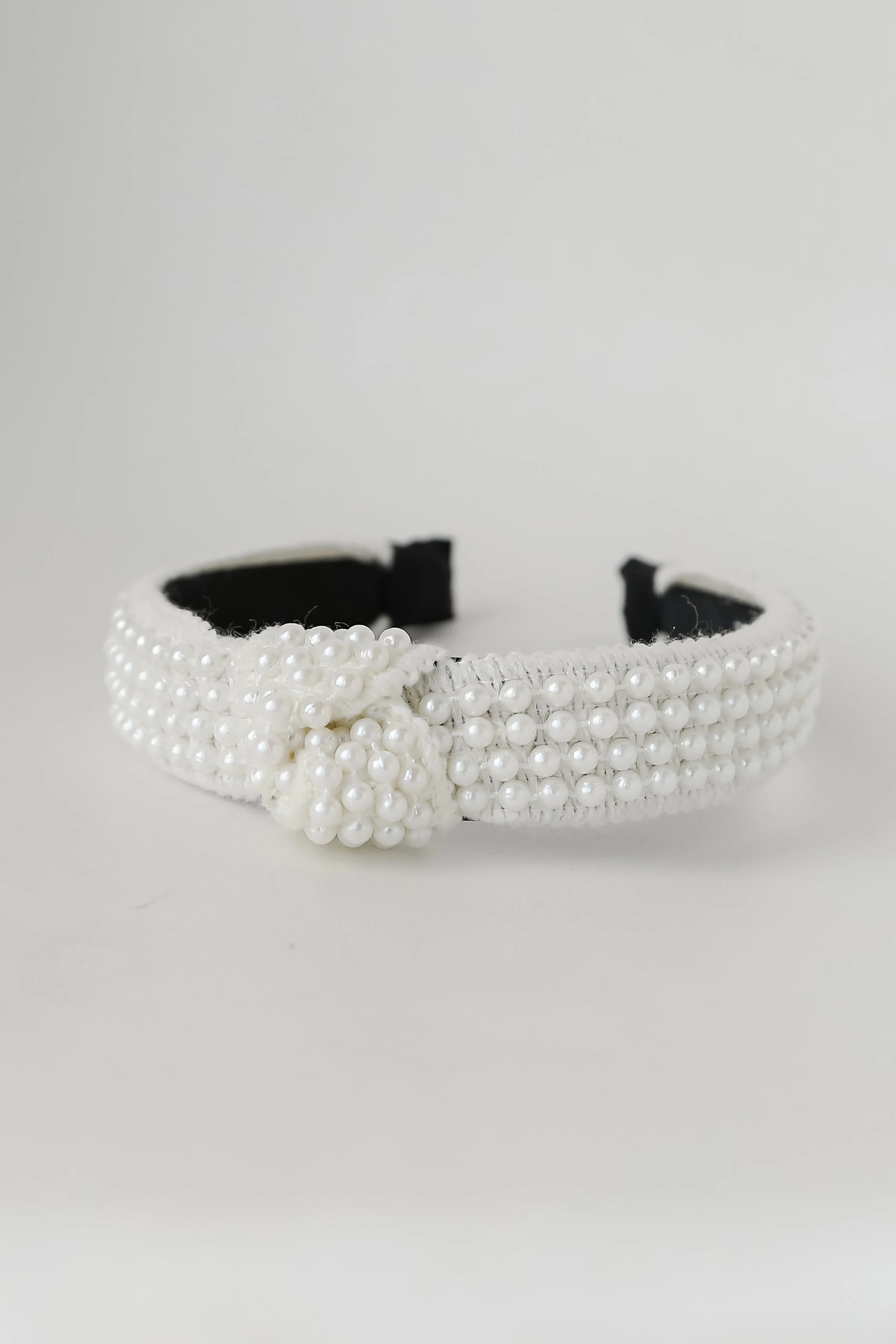 FINAL SALE - Make You Happy Ivory Pearl Knotted Headband