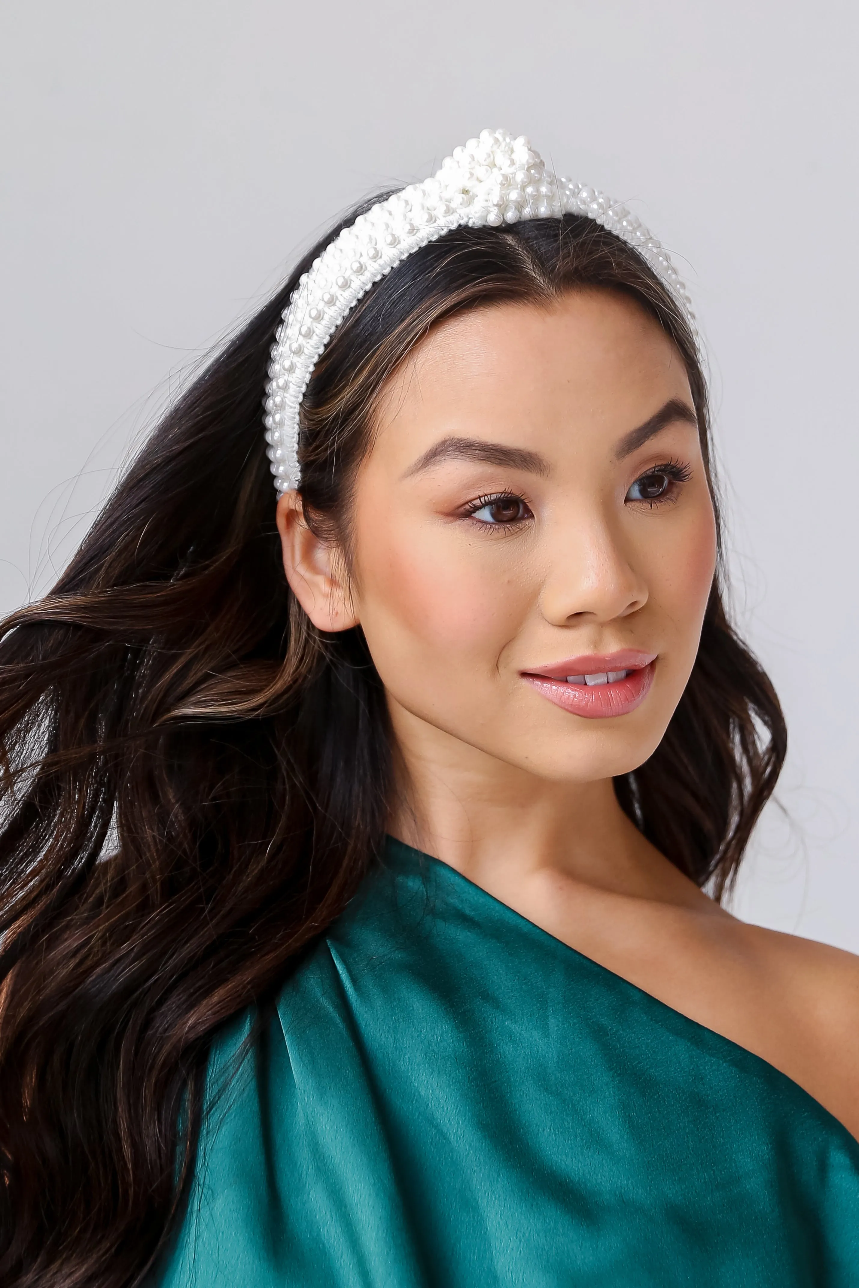 FINAL SALE - Make You Happy Ivory Pearl Knotted Headband