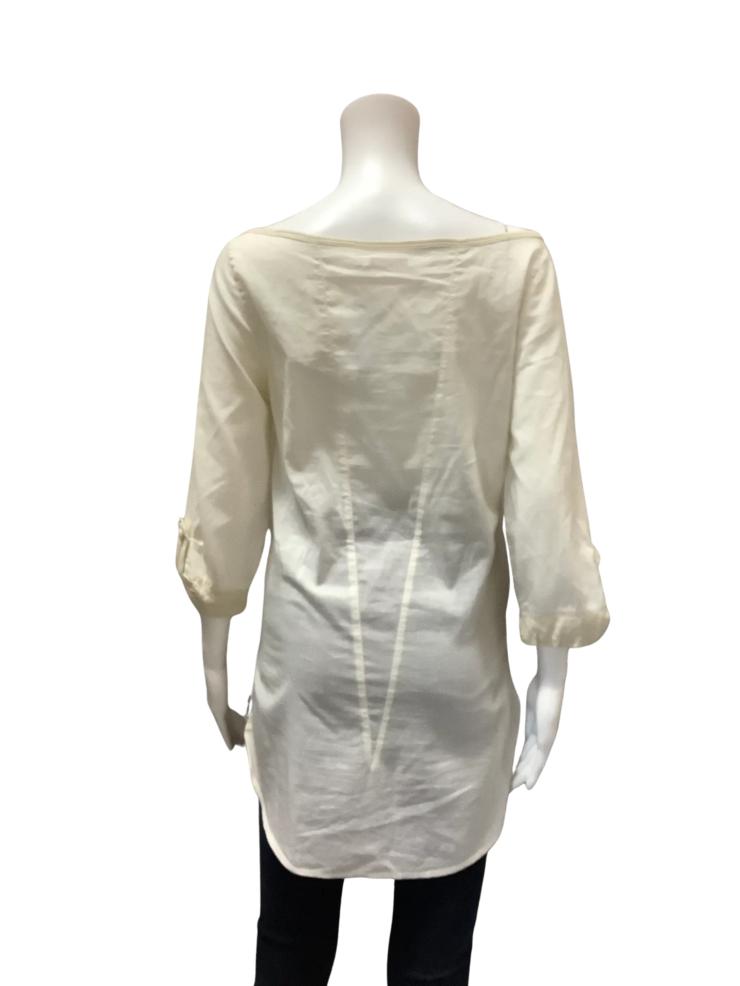Flannel Cream Top Size: 2