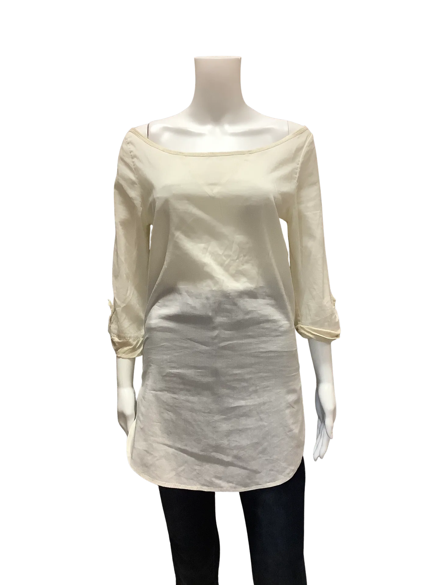 Flannel Cream Top Size: 2