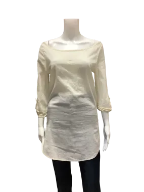 Flannel Cream Top Size: 2