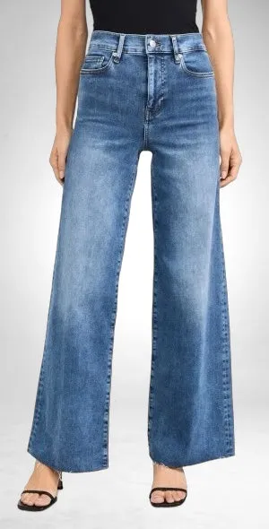 FRAME Le Slim Palazzo Raw Fray Mermaid