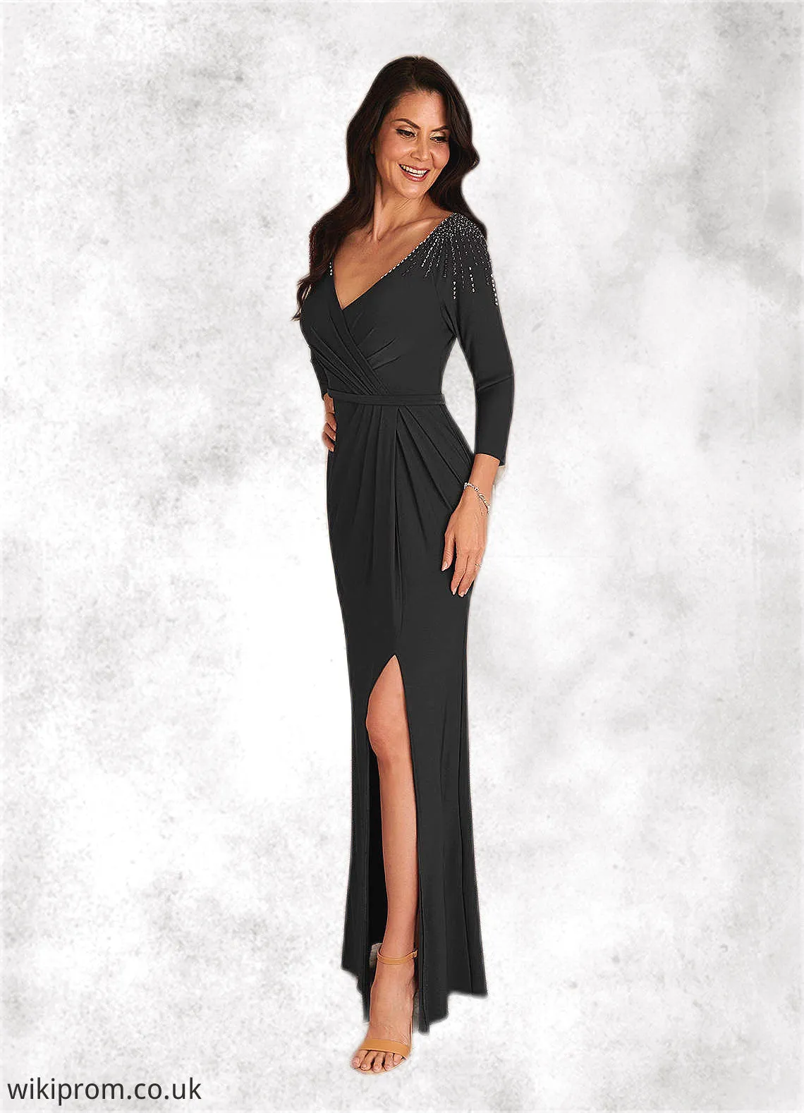 Gabriella Mermaid Sequins Luxe Knit Floor-Length Dress SWKP0019948