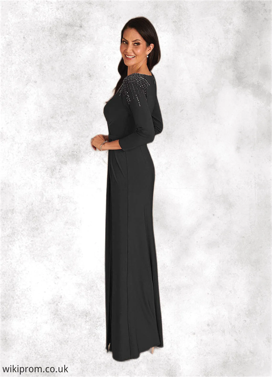 Gabriella Mermaid Sequins Luxe Knit Floor-Length Dress SWKP0019948