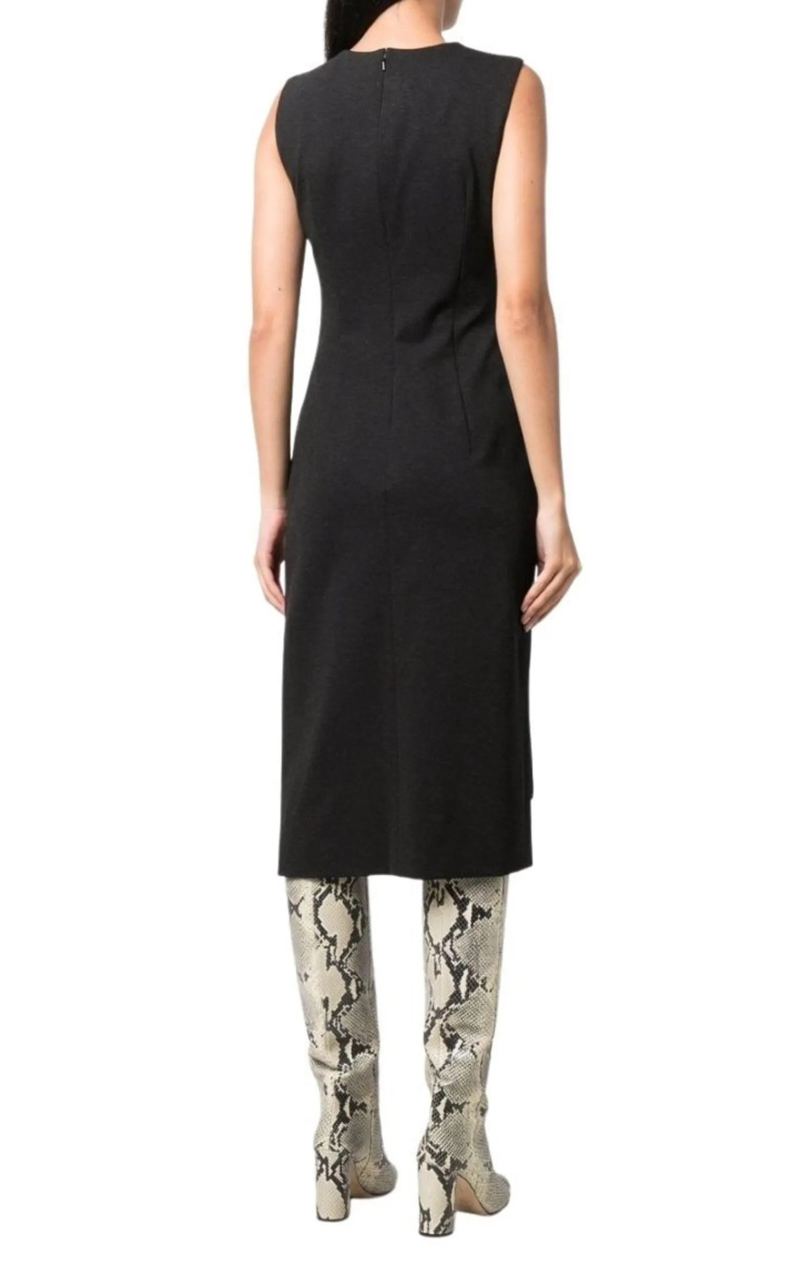 Gathered-detail Shift Dress