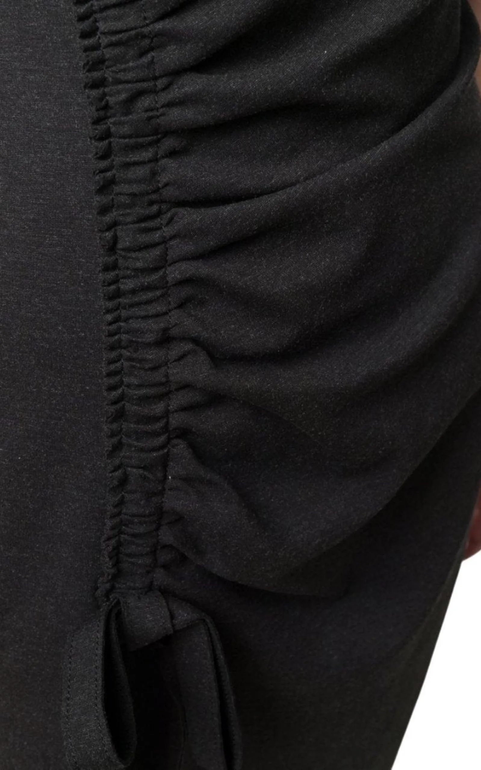 Gathered-detail Shift Dress