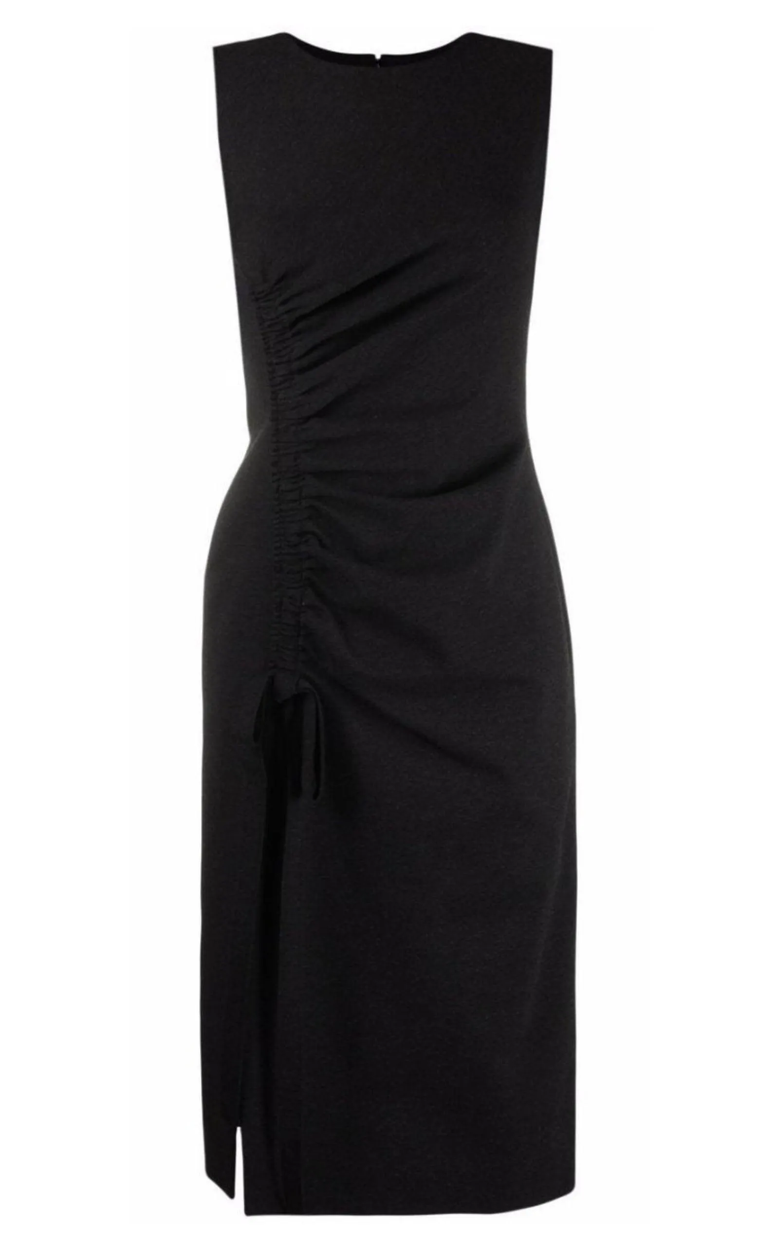 Gathered-detail Shift Dress