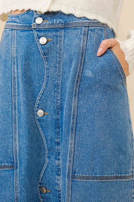 Get in the Groove Denim Skirt