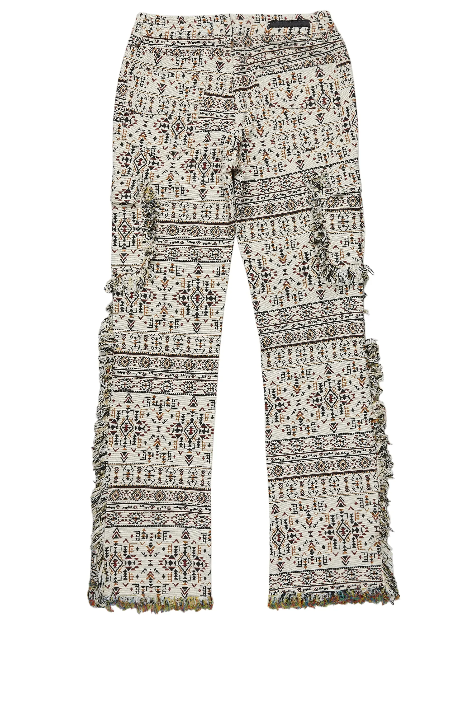 Girls Anaya Beige Slim Flare Pants
