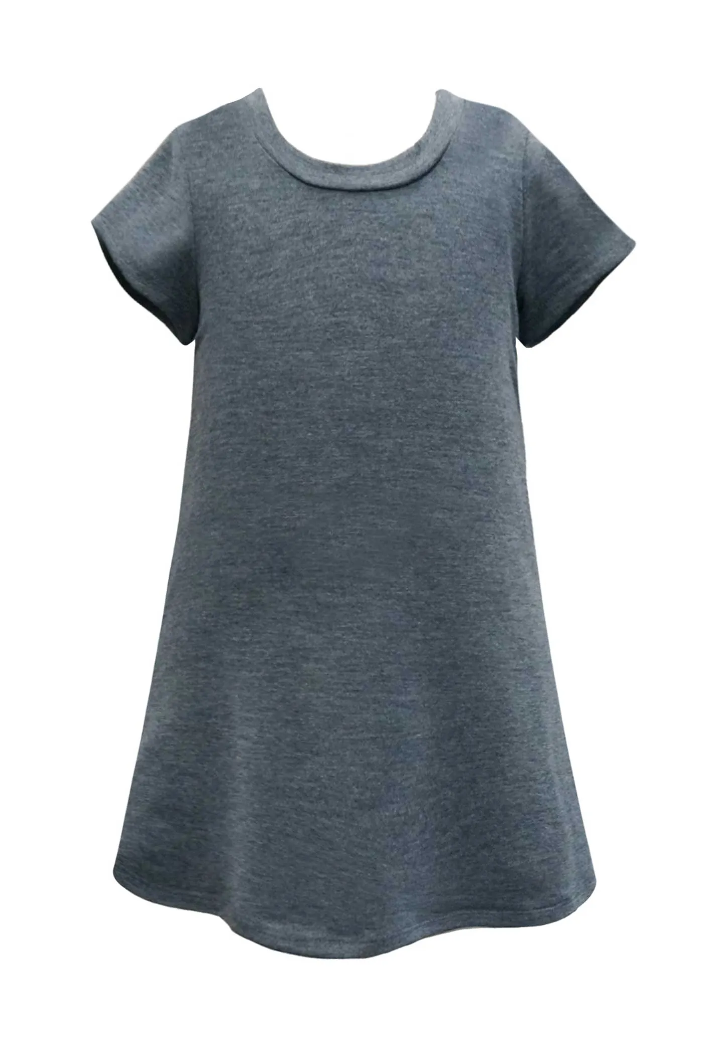 Girls Short Sleeve Basic T-shirt Dress