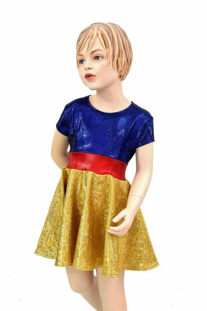 Girls Snowy Princess Skater Dress