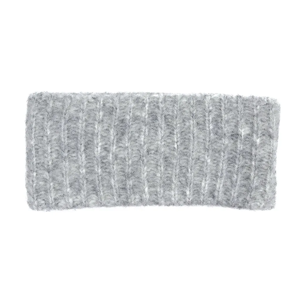 Gray Ribbed Alpaca Ear Warmer - Handmade, fair trade, eco-friendly, woman owned