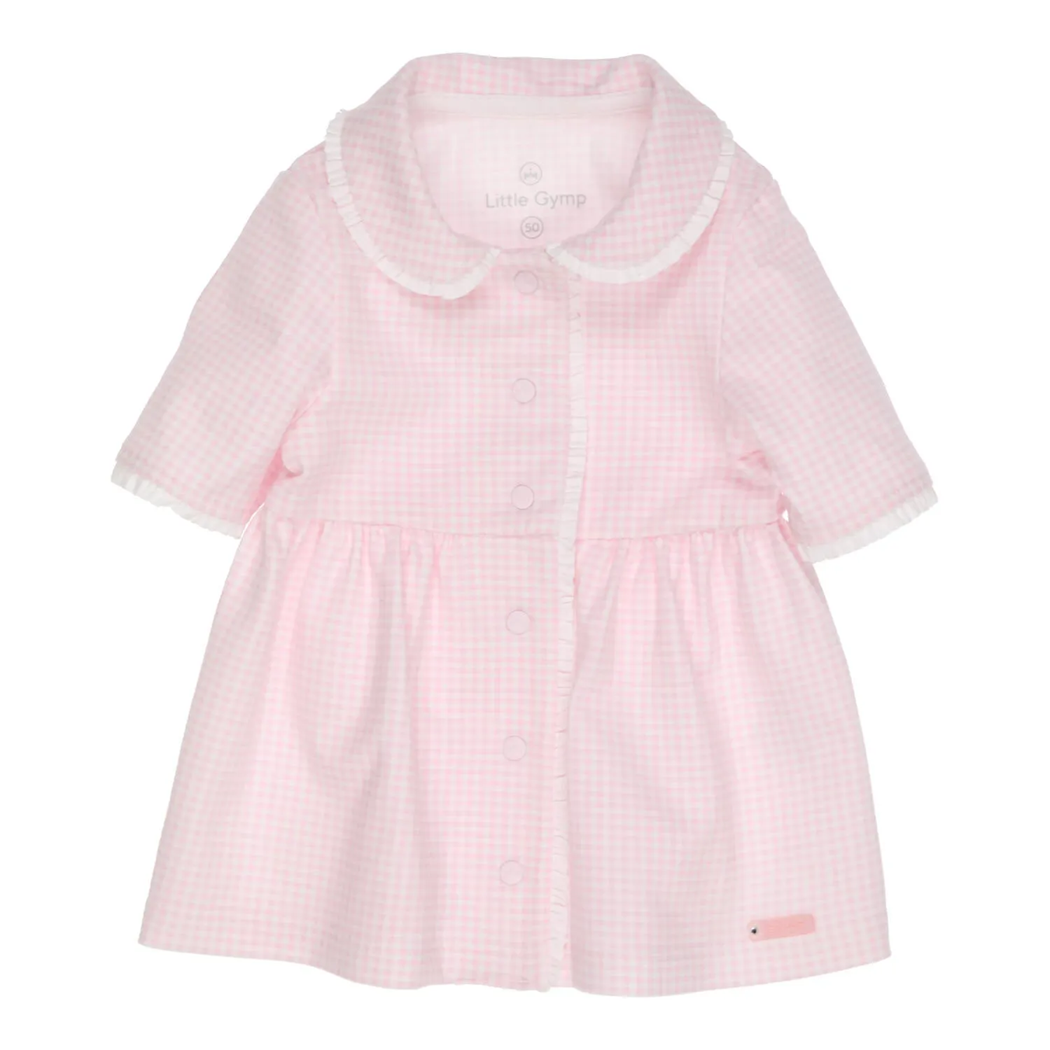 GYMP - Baby pink and white check dress