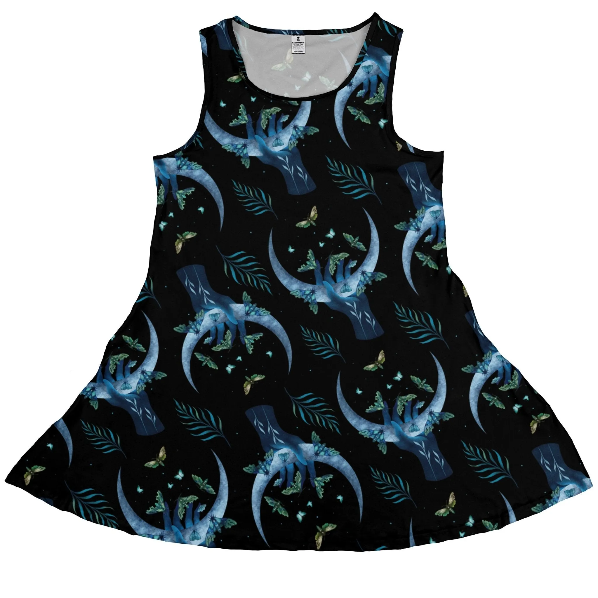 Hand on the Moon Moth Dress