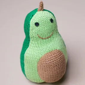 Handmade Organic Cotton Avocado Rattle