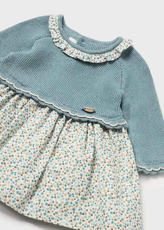 Heather Iceberg Combined Knit Dress - Select Size